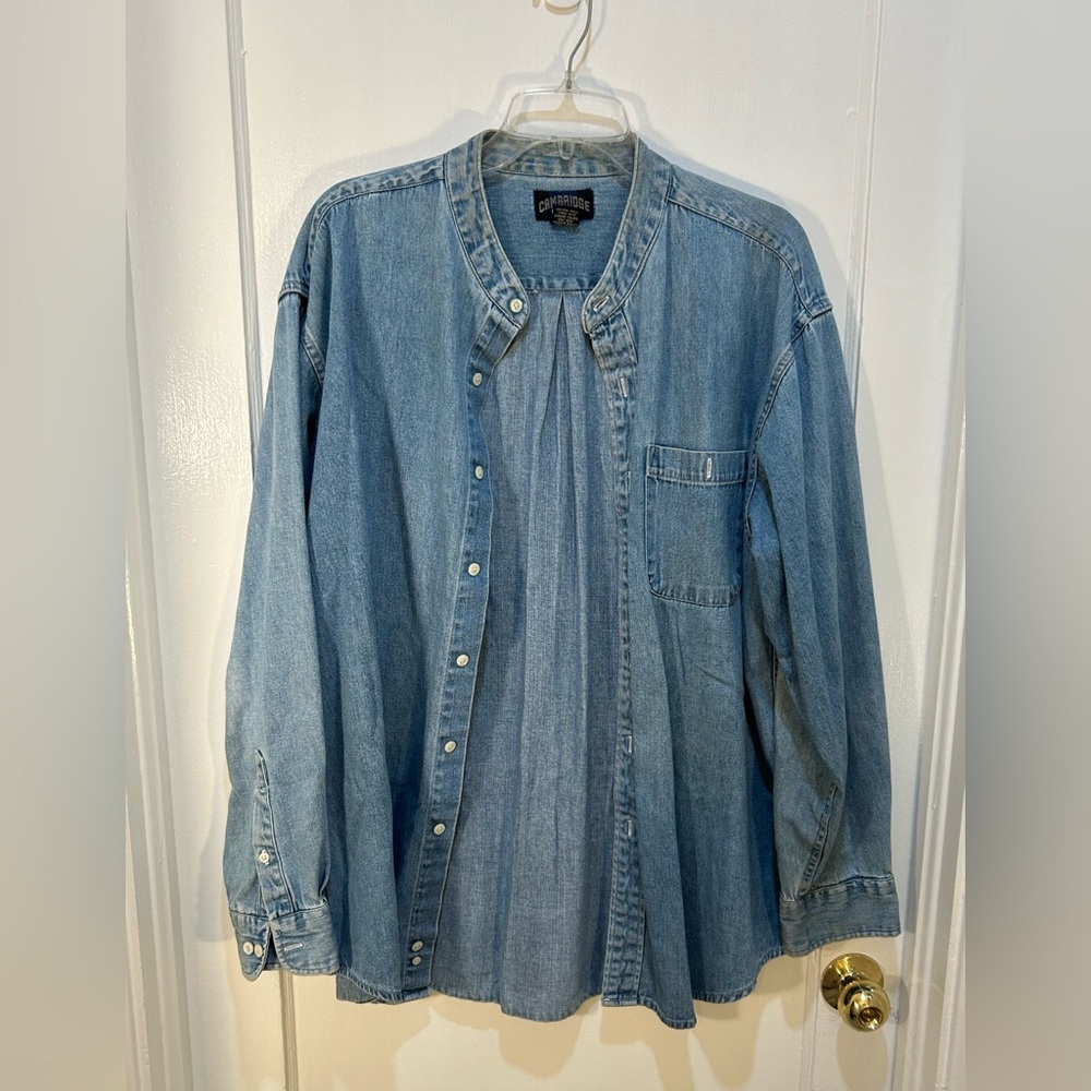 Cambridge Classics Women's L Lightweight Long Slv Denim Shirt/Jacket 100% Cotton